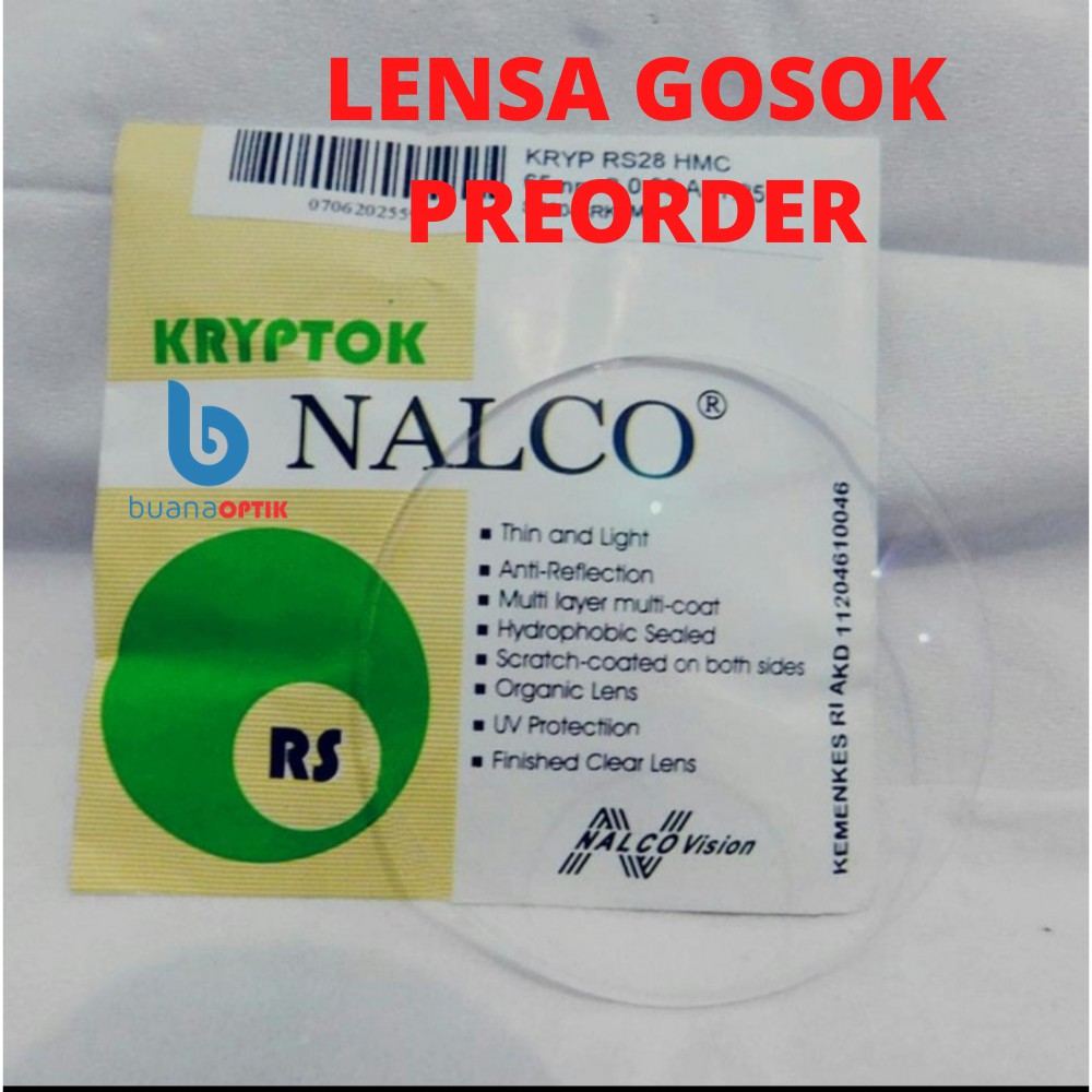 LENSA KRYPTOK BENING ANTI REFLEKSI RADIASI RX GOSOK DOMAS