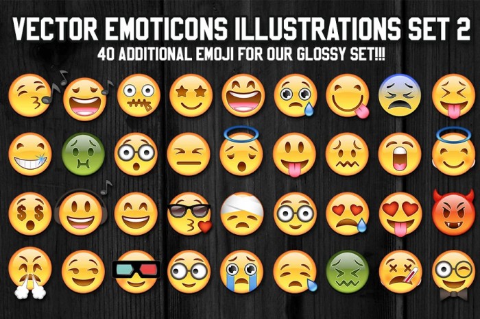 36 Vector Emoji Illustration Set - Vector Designs