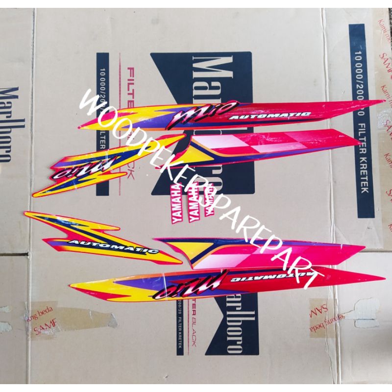 STRIPING YAMAHA MIO SPORTY 2004 BENDERA MERAH