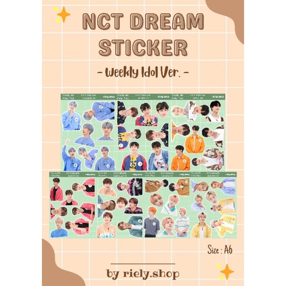 

Sticker NCT DREAM CUTE WEEKLY IDOL Ver. / Sticker Lucu A6 NCT DREAM Termurah, Sticker Jaemin Mark Jeno Haechan Jisung Chenle Renjun / Fan Kit NCT DREAM Sticker Set NCT Dream