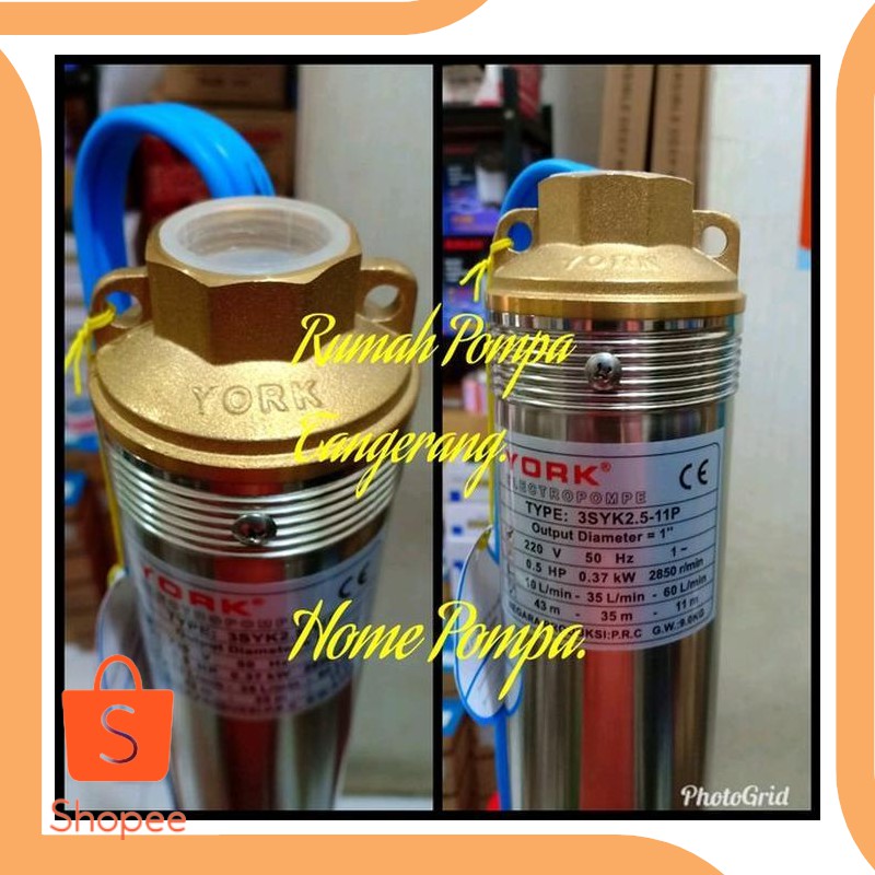 Unik perkakas Pompa satelit york 0.5hp 3in. 20DEZ Murah