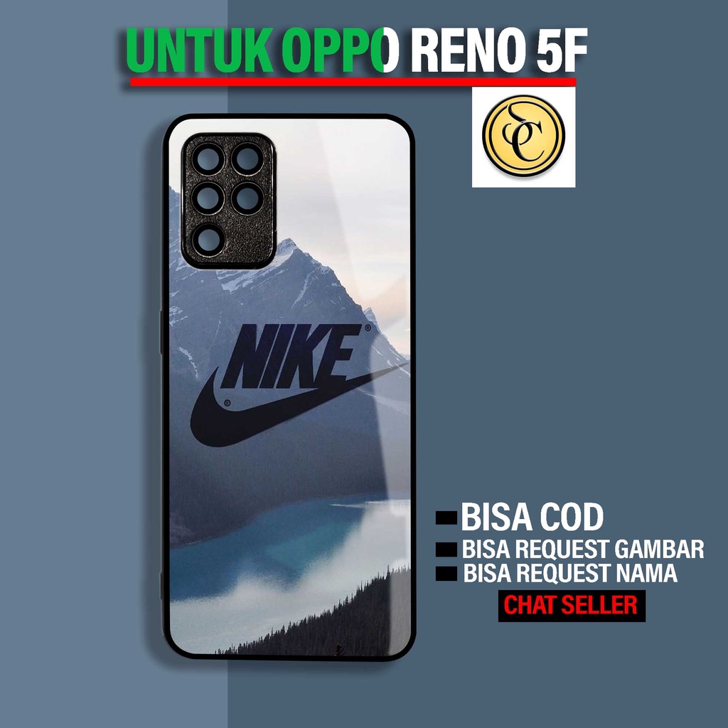 Case Oppo Reno 5F - Case Glossy Reno 5F [ Aesth Branded 2 ] - Hardcase Oppo Reno 5F - Softcase Oppo 