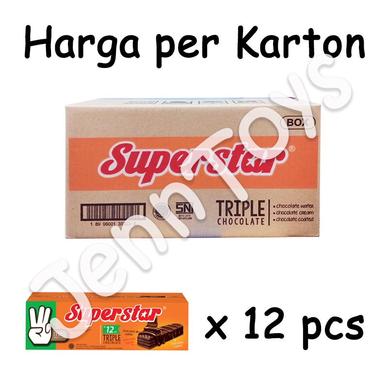 JennToys - Makanan anak Snack wafer coklat Super star Mayora SUPERSTAR KARTON