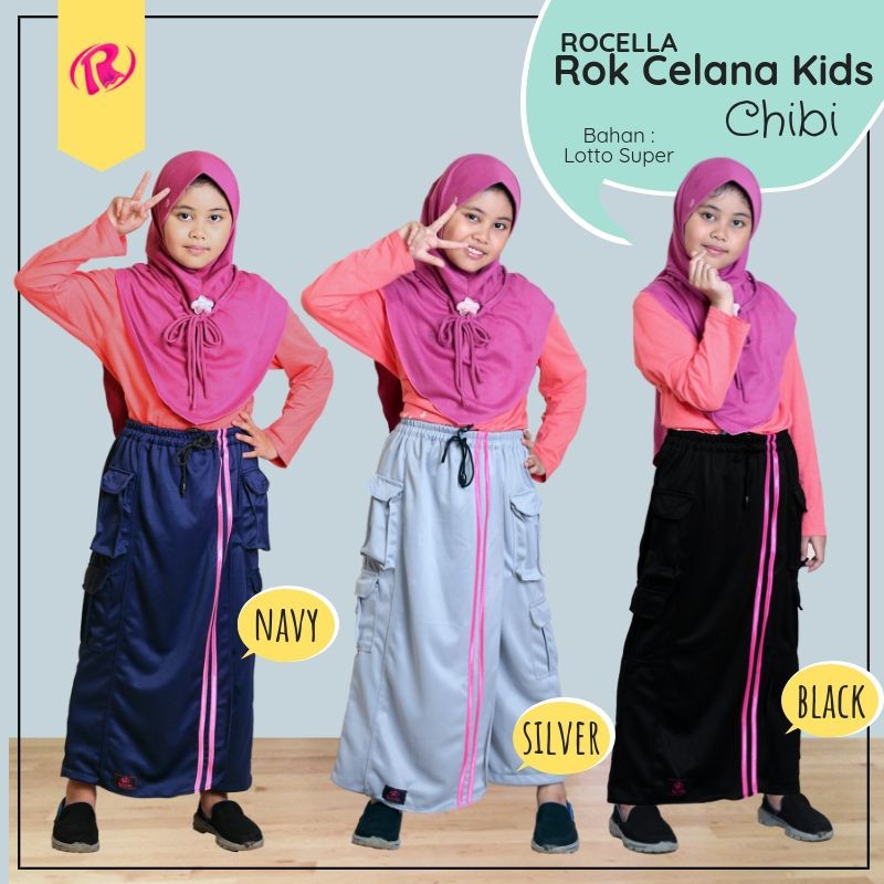 Rok celana sport anak/rok celana syari anak/2 in 1 bawahan anak