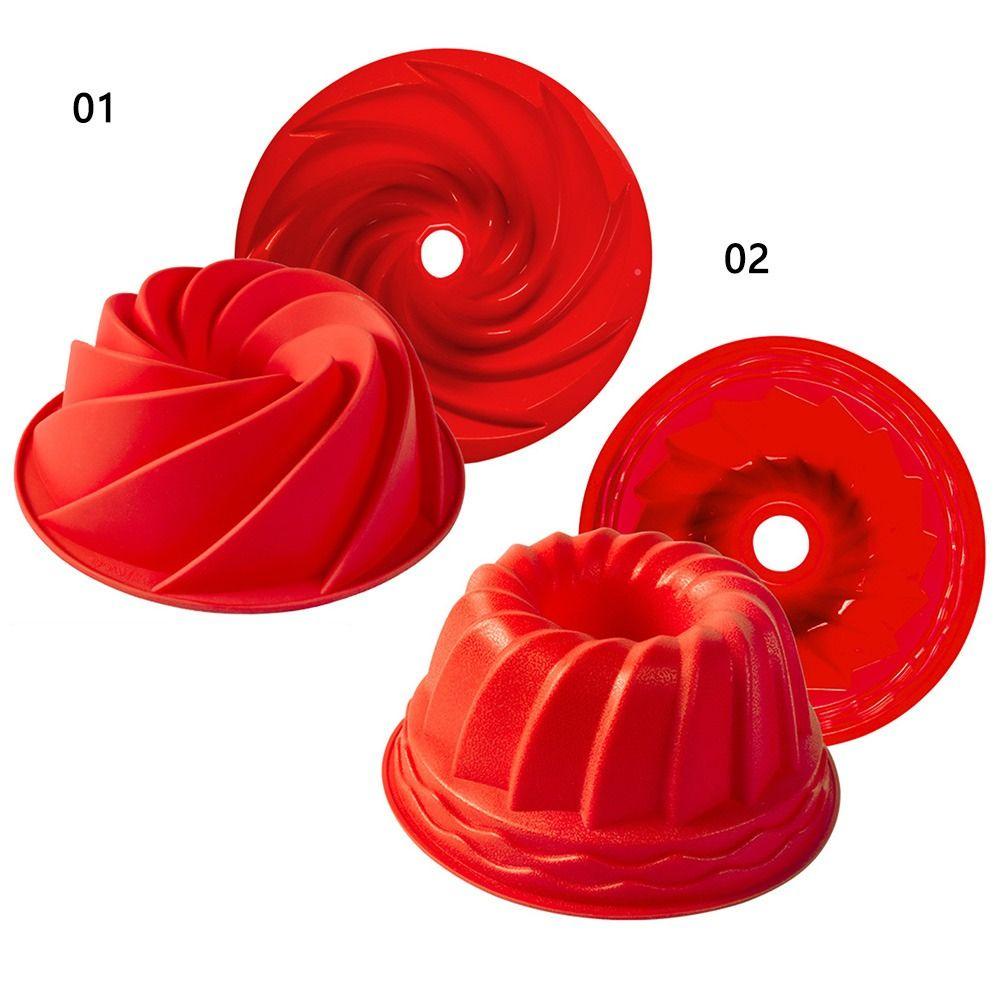 Solighter 3D Bulat Cyclone Spiral Baking Alat Dekorasi Kue Jelly Dome Mousse Molds