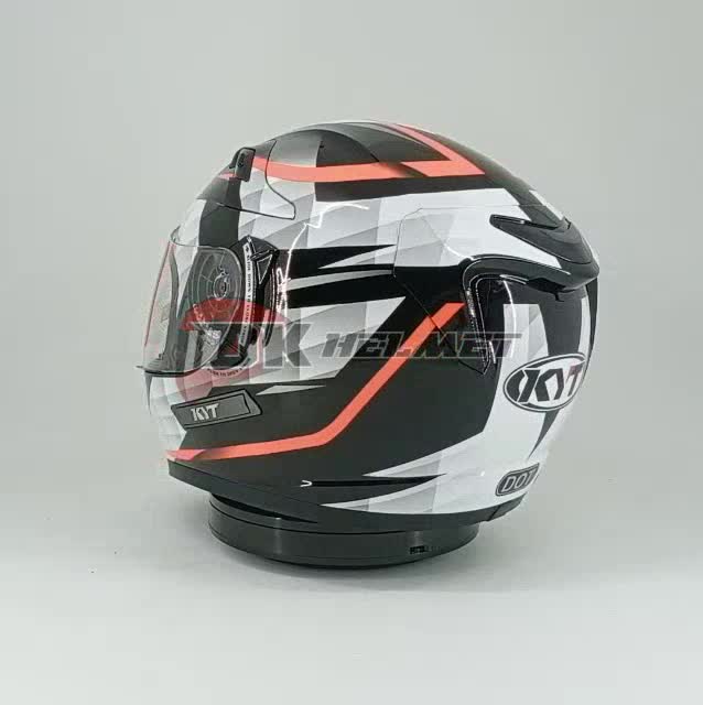 Helm KYT K2R Diamond Black White K2 Rider Putih Full Face Double Visor