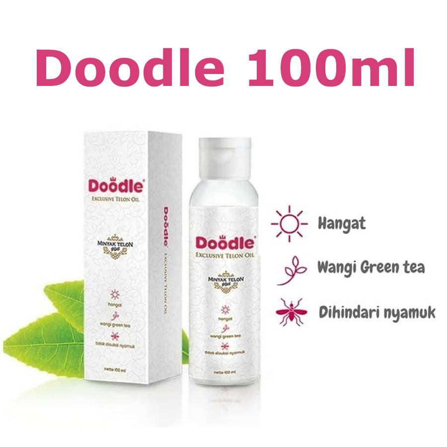 Minyak Telon Doodle Exclusive Oil Wangi Green Tea 60ml 100ml Anti Nyamuk Kembung Minyak Pijat Bayi