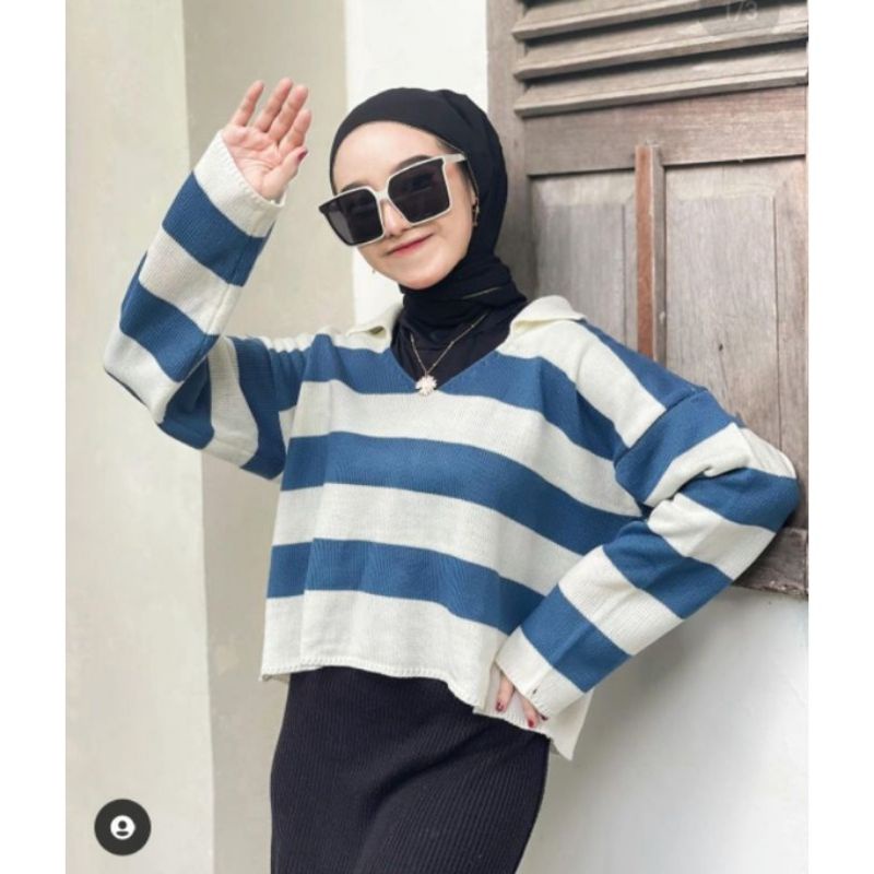 SWEATER TIKTOK FUJI LADY CROP TOPOVERSIZE, CARDIGAN VIRAL 7 GATE TEBAL PREMIUM