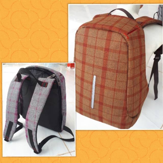 Tas ransel anti maling Tas SMP SMA SMK Kuliah Tas Kerja Tas Kekinian Pria Wanita Pull Dilapis