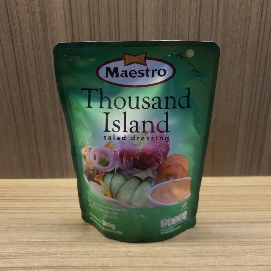 

Maestro Thousand Island Salad Dressing Mayonnaise HALAL 180 Gr