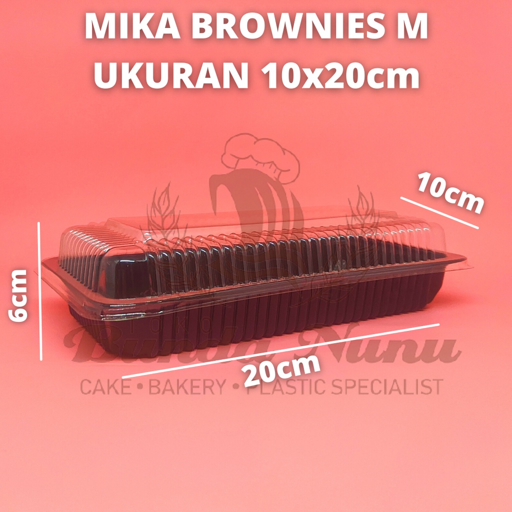 Mika Brownies M/ Mika Box Brownies / Mika Kue Size M 10x20 + Tutup