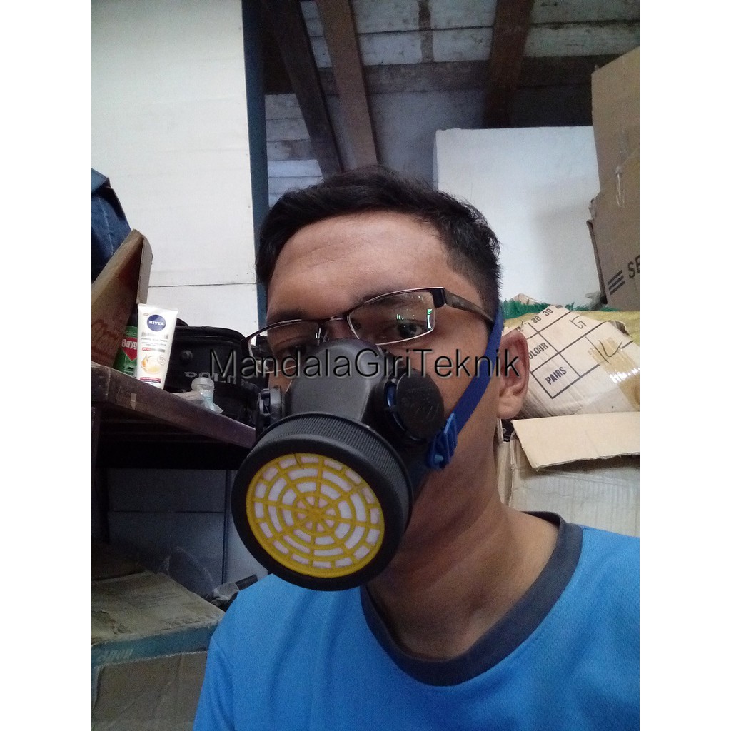 Masker Kepala Babi / Industri / Kimia Filter Bisa Di Ganti