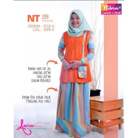 Nibras teen setelan rok dan atasan untuk fashion remaja