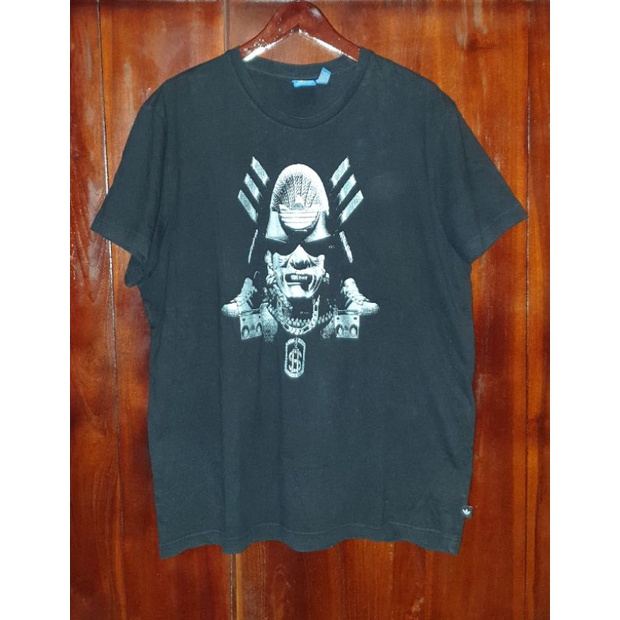 Kaos Vintage Adidas Art Samurai, Baju Kaos Adidas, Pakaian Adidas