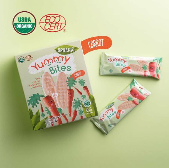 Snack MPASI Bayi Baby Yummy Bites Rice Cracker Organik / Organic