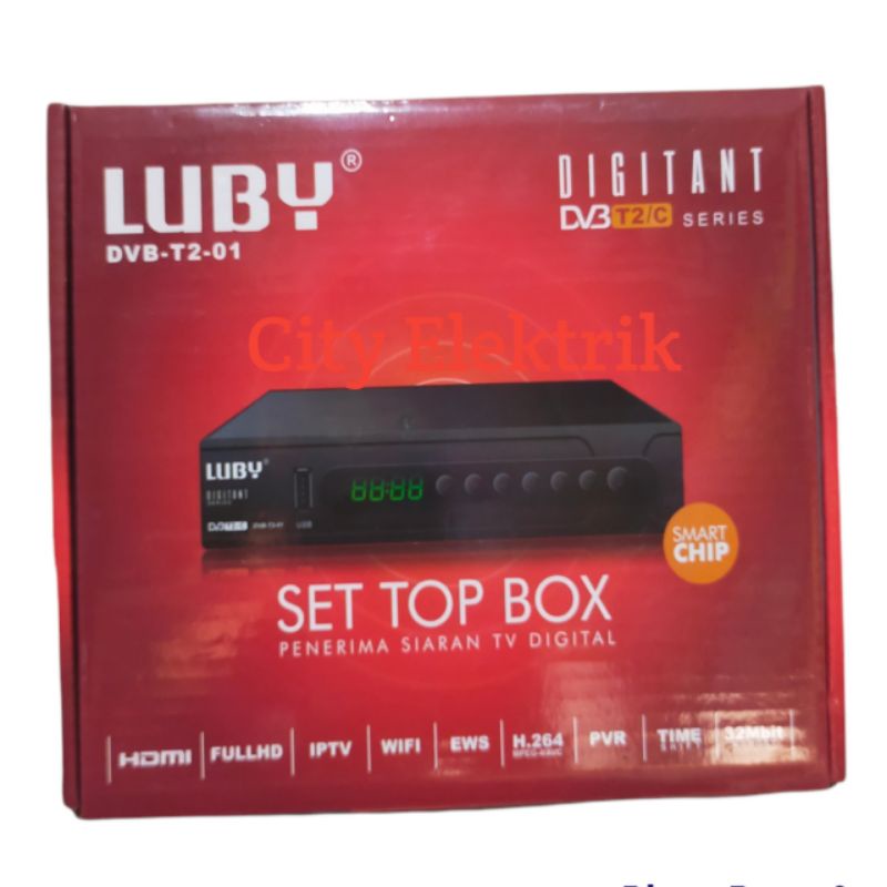 SET TOP BOX DIGITAL DVB T2 - 01 LUBY / STB DIGITAL TV FULL HD