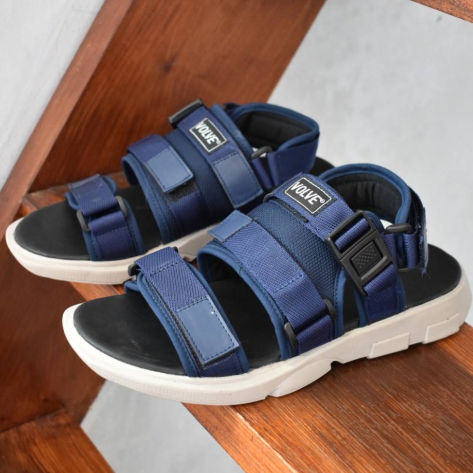 SPICA NAVY |FORIND x Volve| Sendal Gunung Original Kulit Santai Kasual Pria Lokal Sandal Footwear