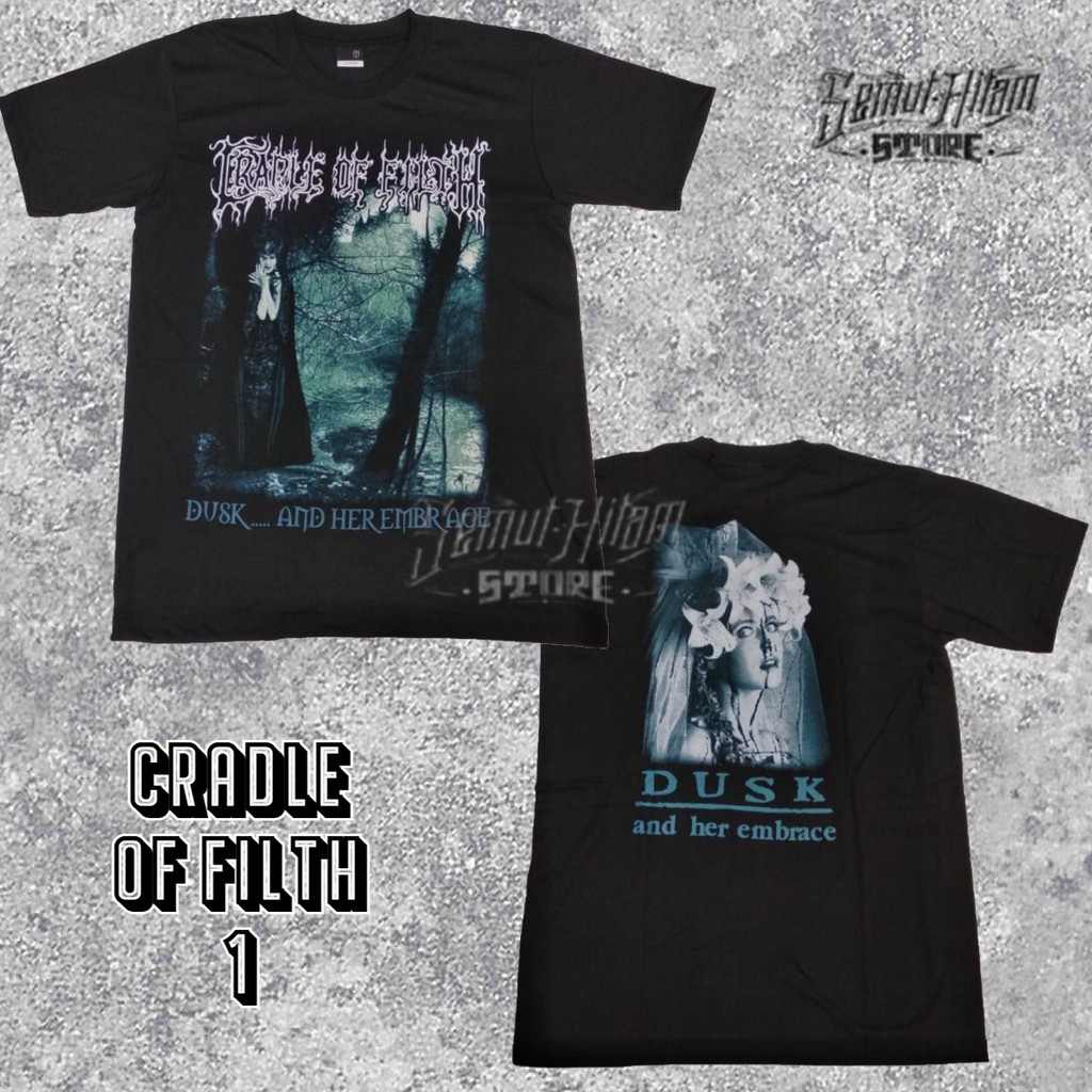 [GESER KIRI] Kaos Oblong Pendek Builtup CRADLE OF FILTH Musik Metal Prapatan rebel ORIGINAL