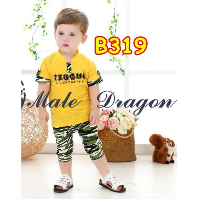 B319 SETELAN BAJU ANAK MALE DRAGON