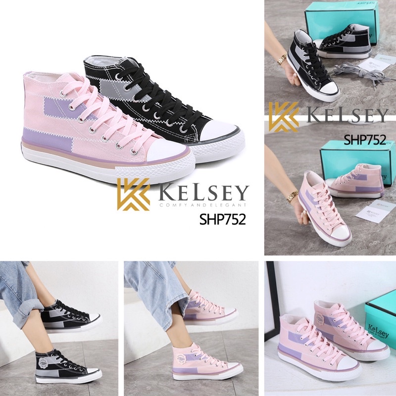 (GRATIS ALAS KAKI) Nicole Sepatu Sneakers Kanvas Wanita Kelsey / Sepatu Kerja Anak Remaja Hingga Dewasa SHP752