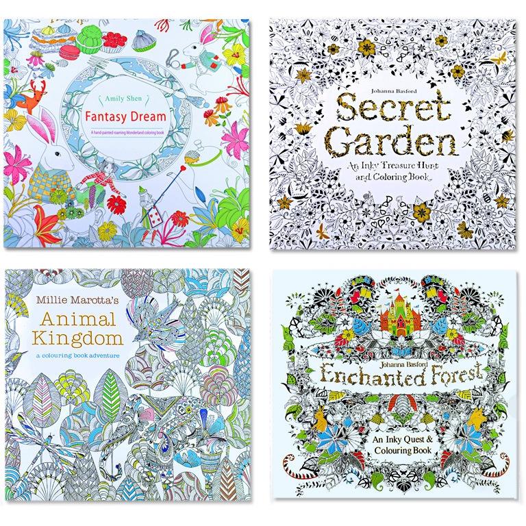 

(C4Q8).. 24 Pages Buku Mewarnai Dewasa Secret Garden Enchanted Forest untuk Penghilang Stress Coloring Book //Produk@ada