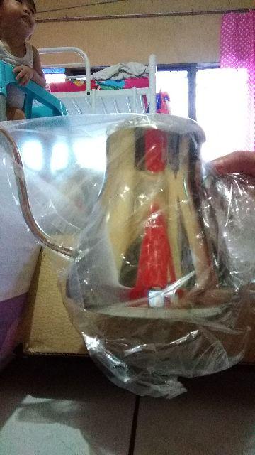 Silver Diamond Coffee Kettle Pour Over Gooseneck Teko Leher Angsa Kopi