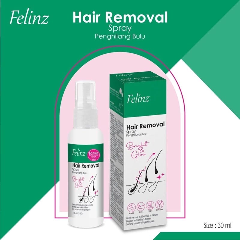 FELINZ HAIR REMOVAL GROWTH AND LOTION STEP 1 DAN 2 30ML PERONTOK BULU