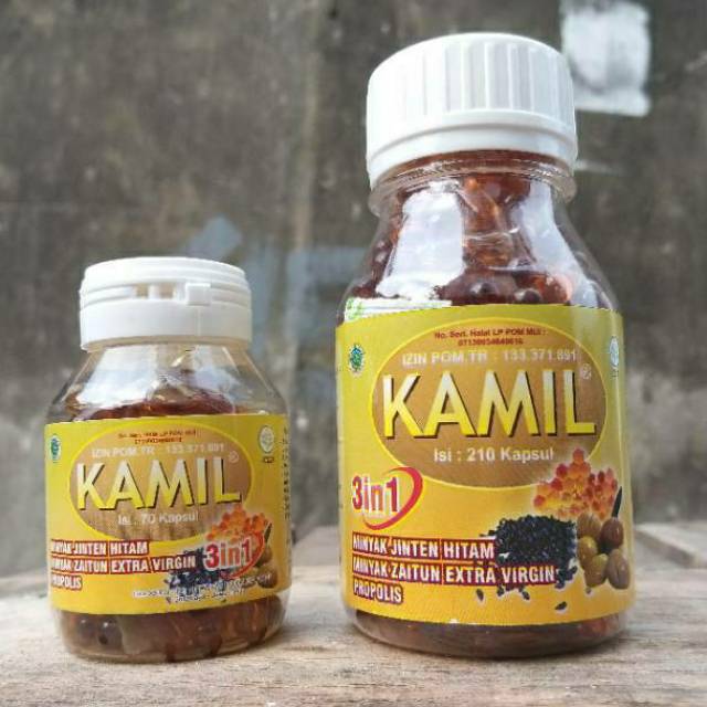 Kamil 3 in 1 isi 70 kapsul | Kamil 3in1 | Habbatussauda plus zaitun propolis ( Izin POM )