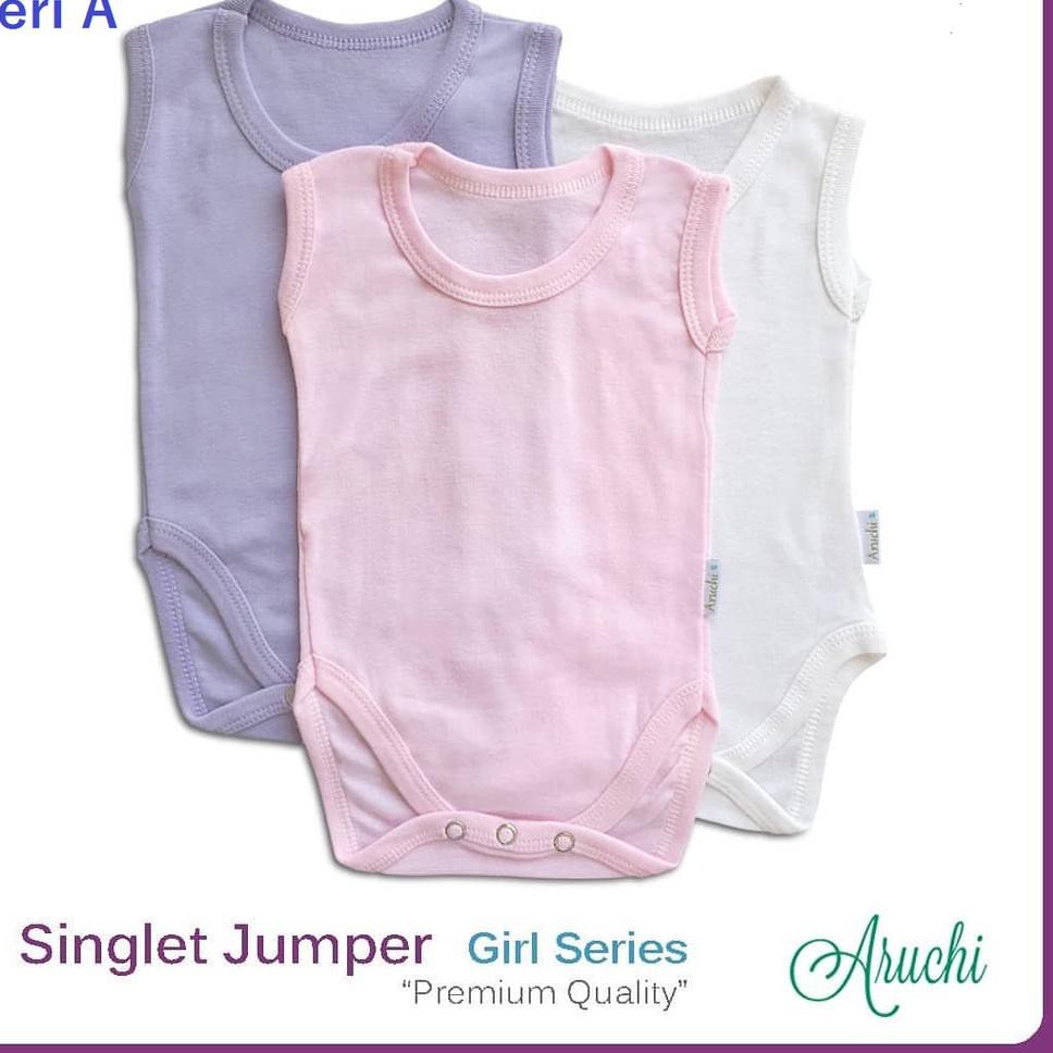 PROMO TERBARU Aruchi Singlet Jumper Bayi Girl Size S M L (3-12bulan)