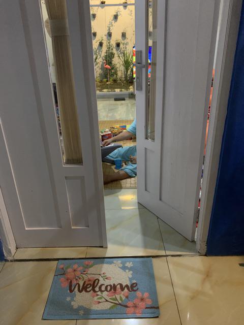 Keset Welcome Murah Motif Bunga Sakura