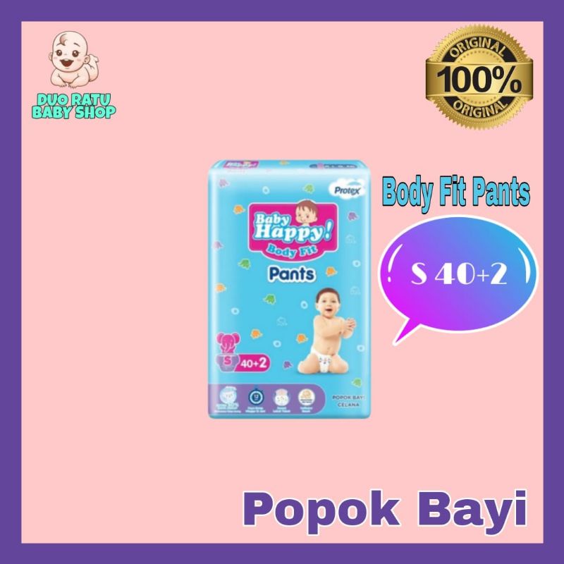 BABY HAPPY PANTS, S40+2, M34, L30, XL26, XXL24+2 / BABY HAPPY PANTS / POPOK BAYI BABY HAPPY / POPOK BAYI MURAH BABY HAPPY