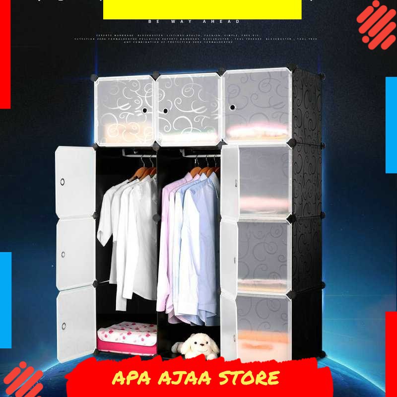 Termurah ! Magic Wardrobe Lemari Baju Plastik DIY 12 Pintu