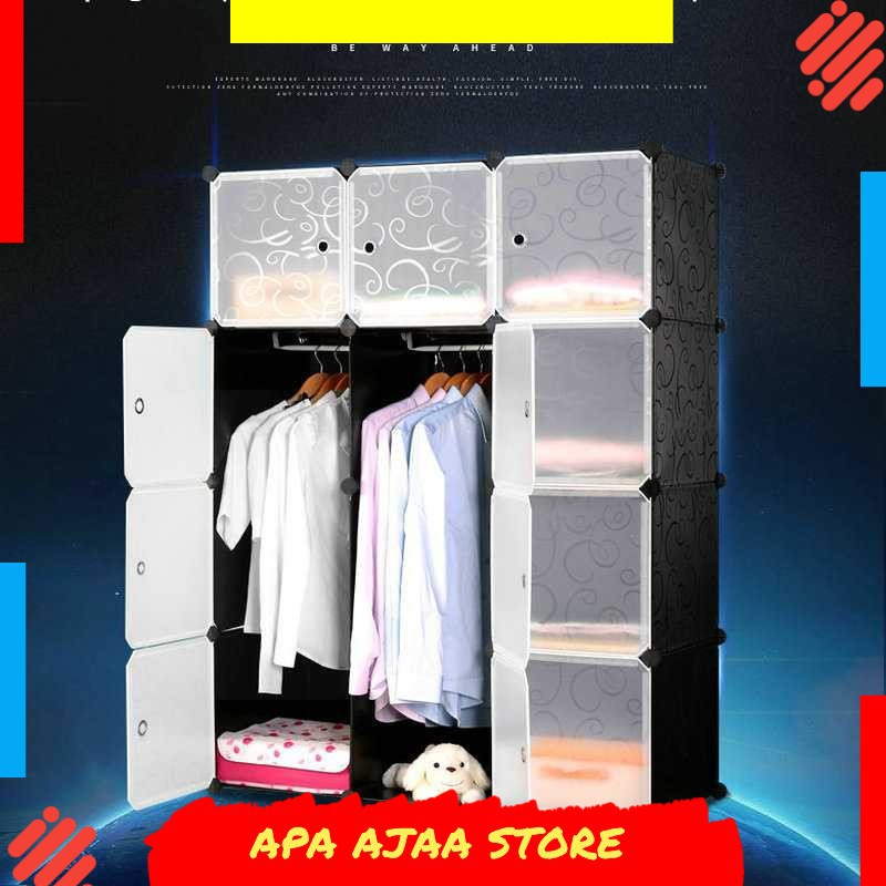 Termurah ! Magic Wardrobe Lemari Baju Plastik DIY 12 Pintu