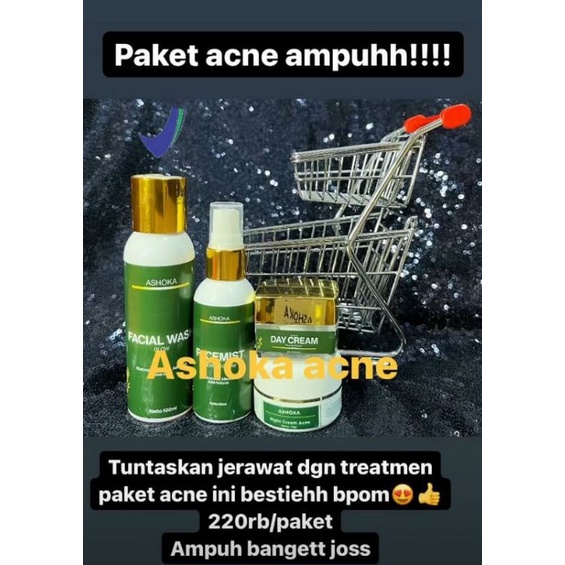 PAKET ASHOKA ACNE SKINCARE GLOWING (BPOM)
