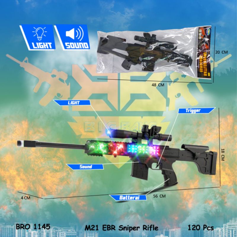 Sniper Mainan Anak,baterai