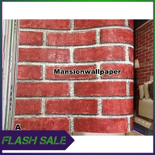 Wallpaper Dinding Bata Merah   Coklat