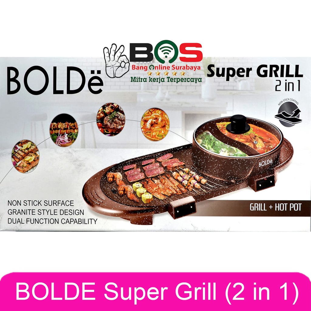 BOLDe Electric Grill 2 in 1 BBQ Grill + Hot Pot Shabu Shabu BOLDe Grill