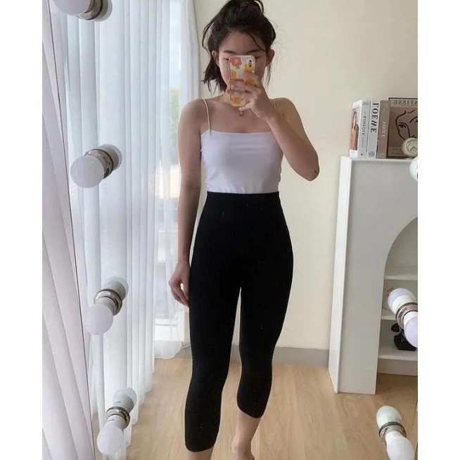 Legging HW Basic Polos 7/8 Premium Import Tebal Fit S-XXL Jumbo