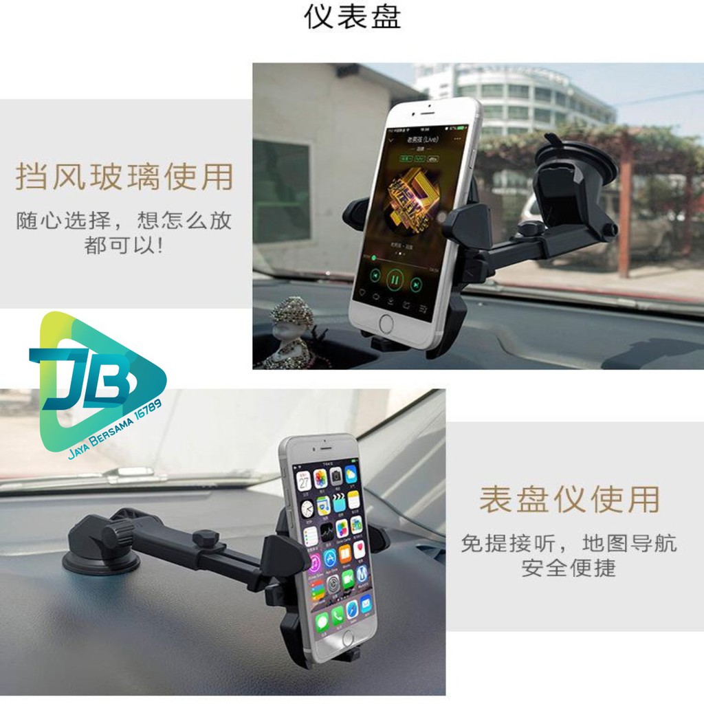 Long neck one touch car Original Holder mobil dudukan Hp GPS handphone smartphone JB2935