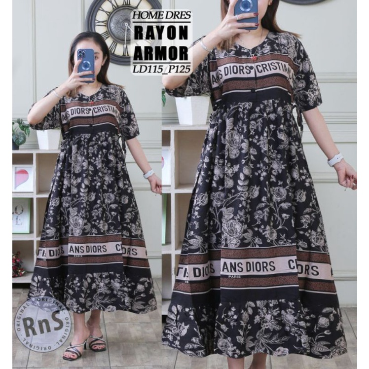 DRESS DASTER BUSUI TERBARU BAHAN RAYON ARMOR PREMIUM MOTIF BRANDED KEKINIAN HOMEDRESS RAYON TERLARIS