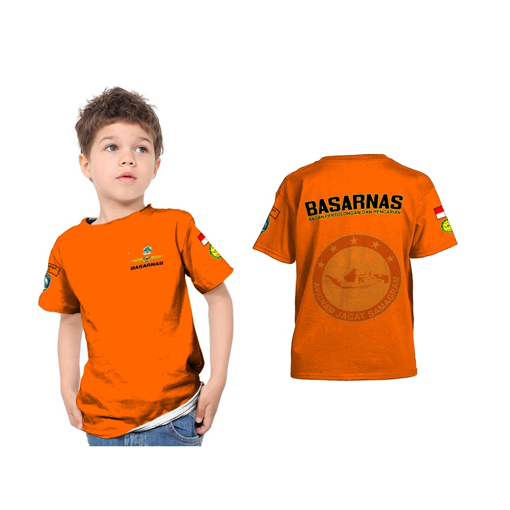 Dstore - Kaos Basarnas Anak | Kaos Basarnas Orange | Baju Kaos Basarnas