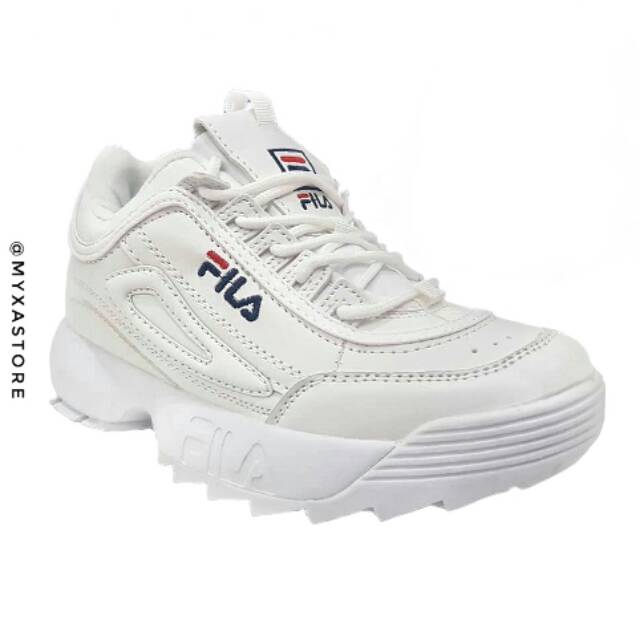 fila disruptor white size 3
