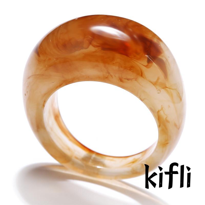 Cincin,Resin Desain Simple Retro,Untuk Wanita