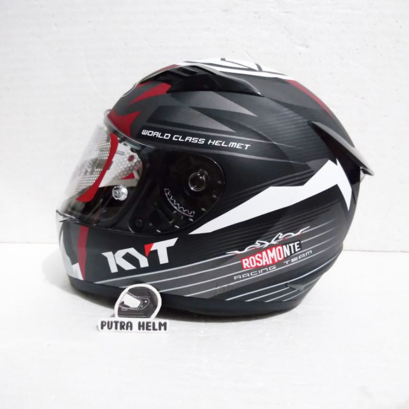 Helm KYT R 10 Flat & Pinlock Rosamonte Race Edition #3 Matt Gunmetal/white