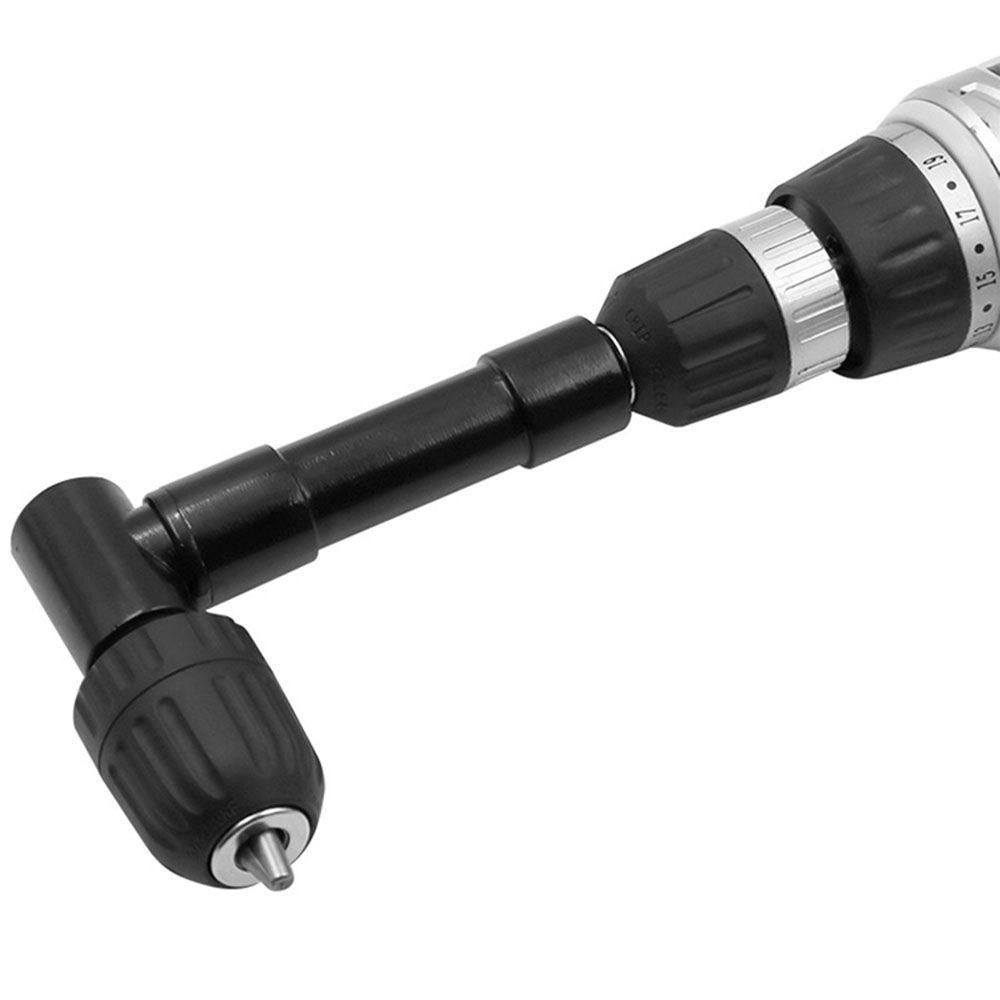 Solighter 90derajat Tekuk Tiga Baling Chuck Sudut Adaptor Bor Listrik