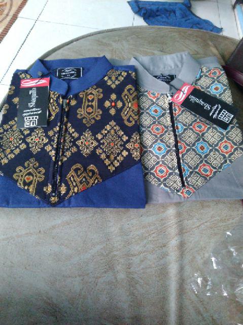 Baju Koko Couple Koko Batik Abu02  Koko Ayah Anak Koko Couplekoko Murah Koko Songket Koko Katun