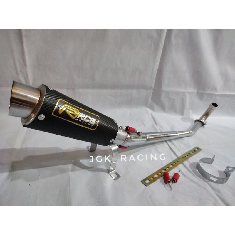 Knalpot racing Rcb karbon supra x 110/125/blade/kharisma/revo/smash/shogun/astrea/jupiter/astrea