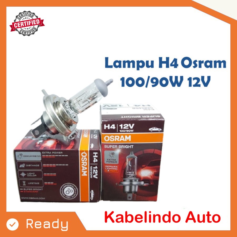 BOHLAM OSRAM HEADLAMP MOBIL H4 12V 100/90 WATT