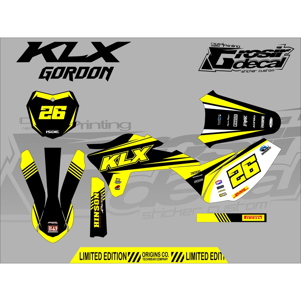 Decal stiker KLX GORDON Dekal stiker KLX GORDON Fullbody