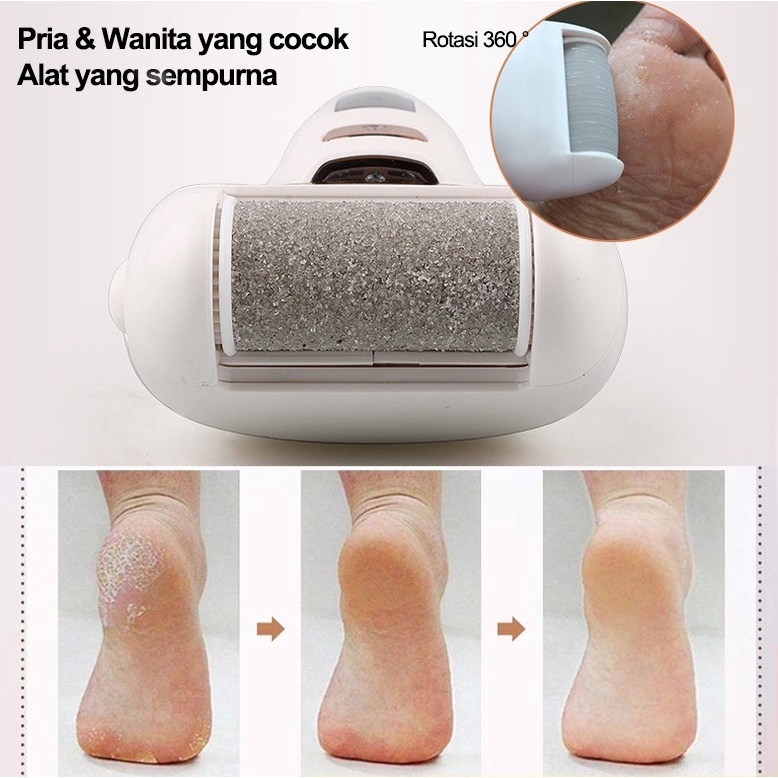 Penghalus Kaki Elektrik Untuk Menghilangkan Kulit Mati Dan Kapalan Callus Remover Pedicure Menicure Grinder Mesin Penghalus Tumit Kaki Roller